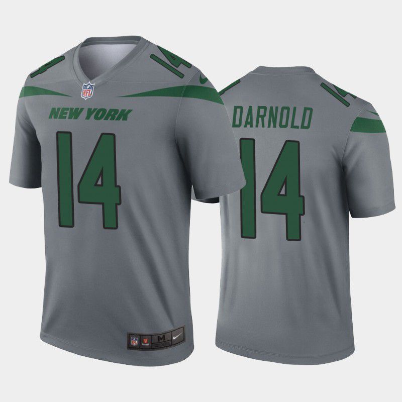 Men New York Jets #14 Sam Darnold Nike Grey Inverted Legend NFL Jersey
